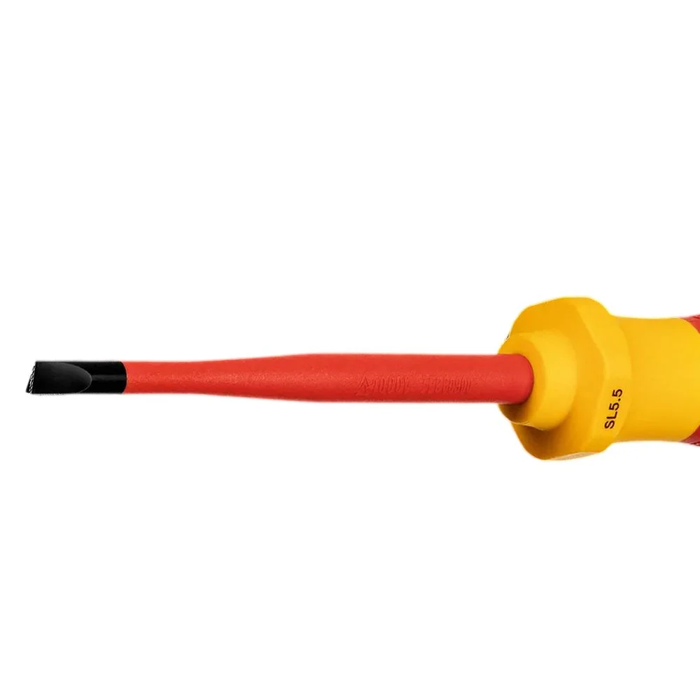 Chave de Fenda Haste Isolada 1000V VDE EN/IEC60900 CRV 5,5X100MM Bosch 1600A02NC3