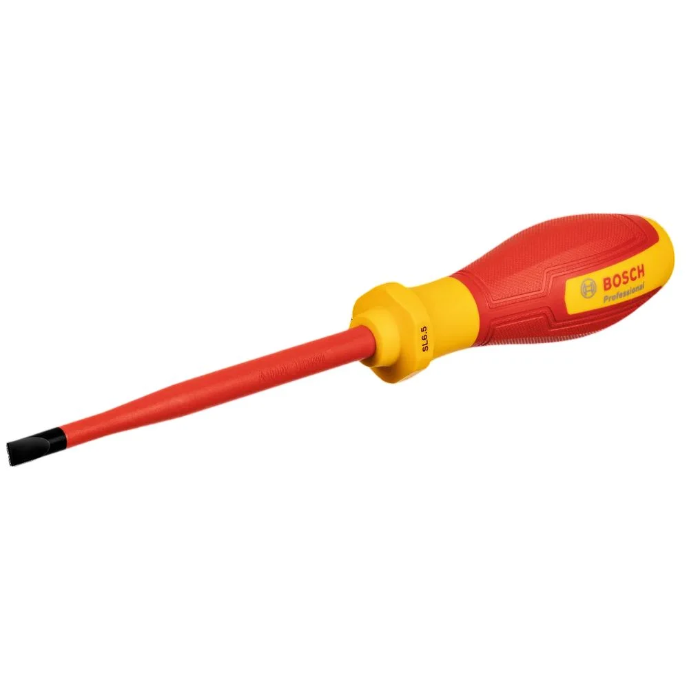 Chave de Fenda Haste Isolada 1000V VDE EN/IEC60900 CRV 6,5X125MM Bosch 1600A02NC4