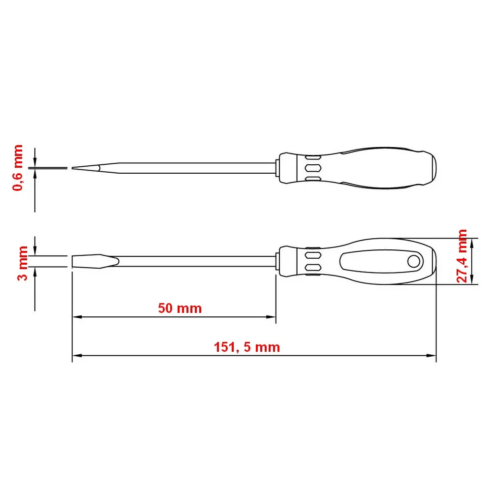 Chave de Fenda Ultragrip Plus CRV 1/8X2" Tramontina Pro 44127/009