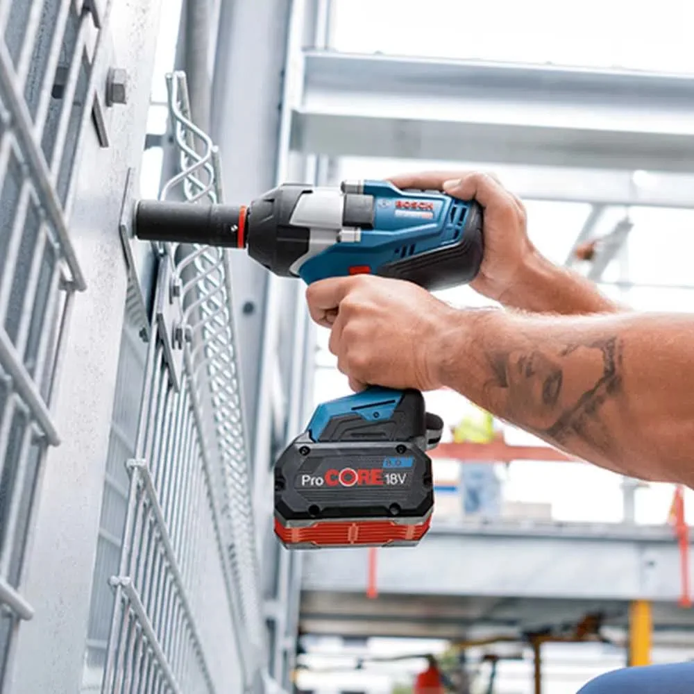 Chave de Impacto a Bateria 18v 1050NM Brushless Biturbo Sem Carregador e Bateria 3/4" Bosch GDS 18V-1050H
