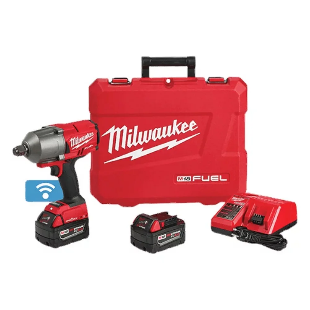 Chave de Impacto a Bateria 18V 1626NM Brushless Maleta Carregador 2 Baterias 5AH 3/4" Bivolt Milwaukee 2864-259