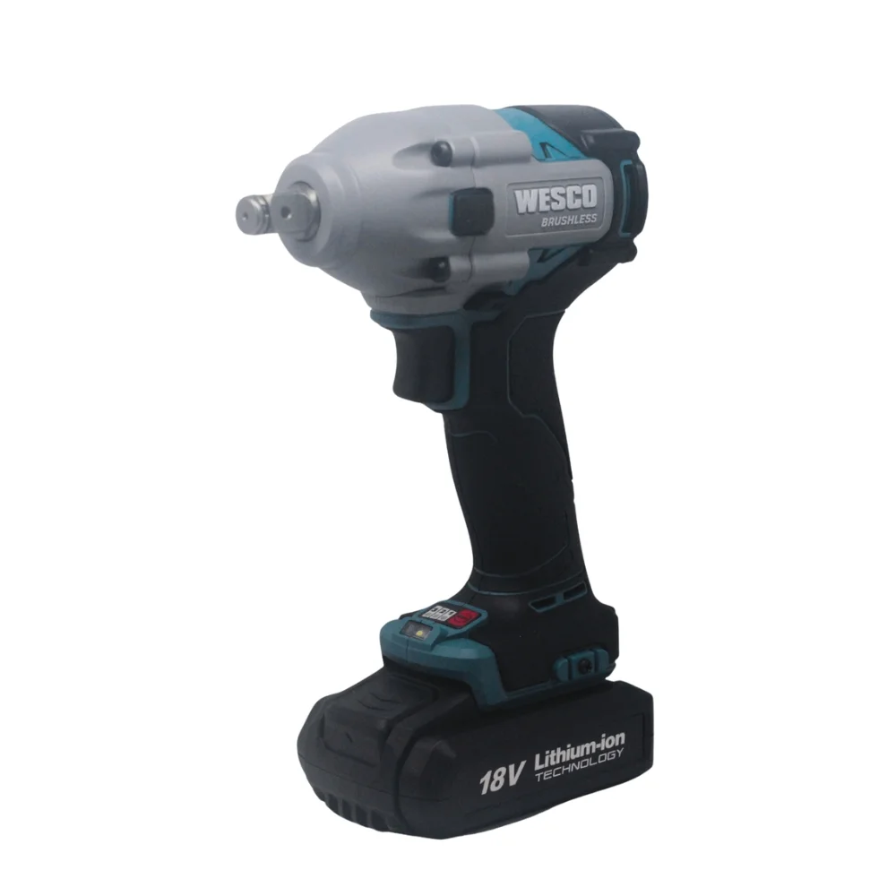 Chave de Impacto a Bateria 18V 350NM Brushless Carregador 1 Bateria 2AH Soquetes 1/2" Bivolt Wesco WS2407.1