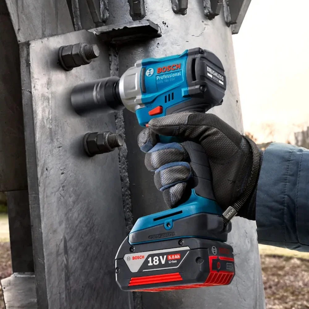 Chave de Impacto a Bateria 18V 350NM Brushless Sem Carregador e Bateria 1/2" Bosch GDS 18V-350