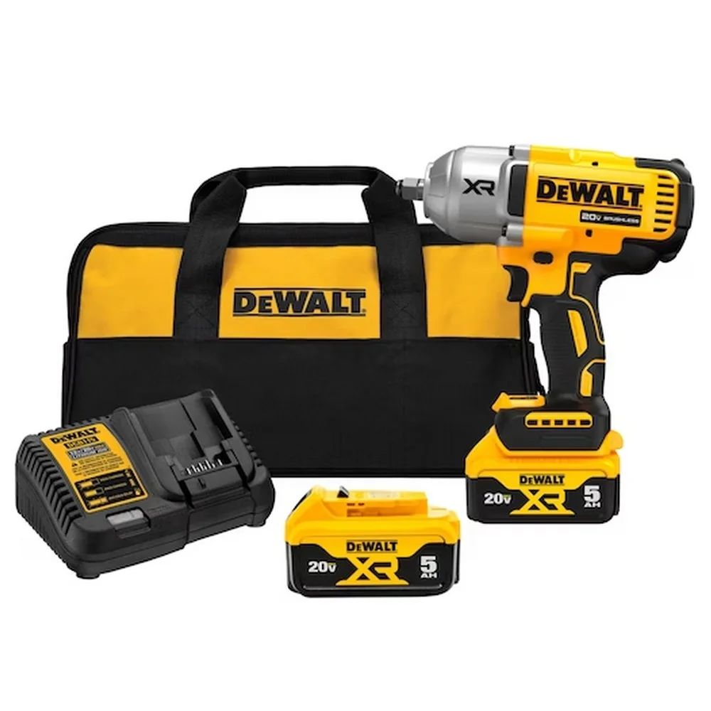 Chave de Impacto a Bateria 20V Max 1396NM Brushless Bolsa Carregador e 2 Baterias 5AH 1/2" Bivolt Dewalt DCF900P2-BR