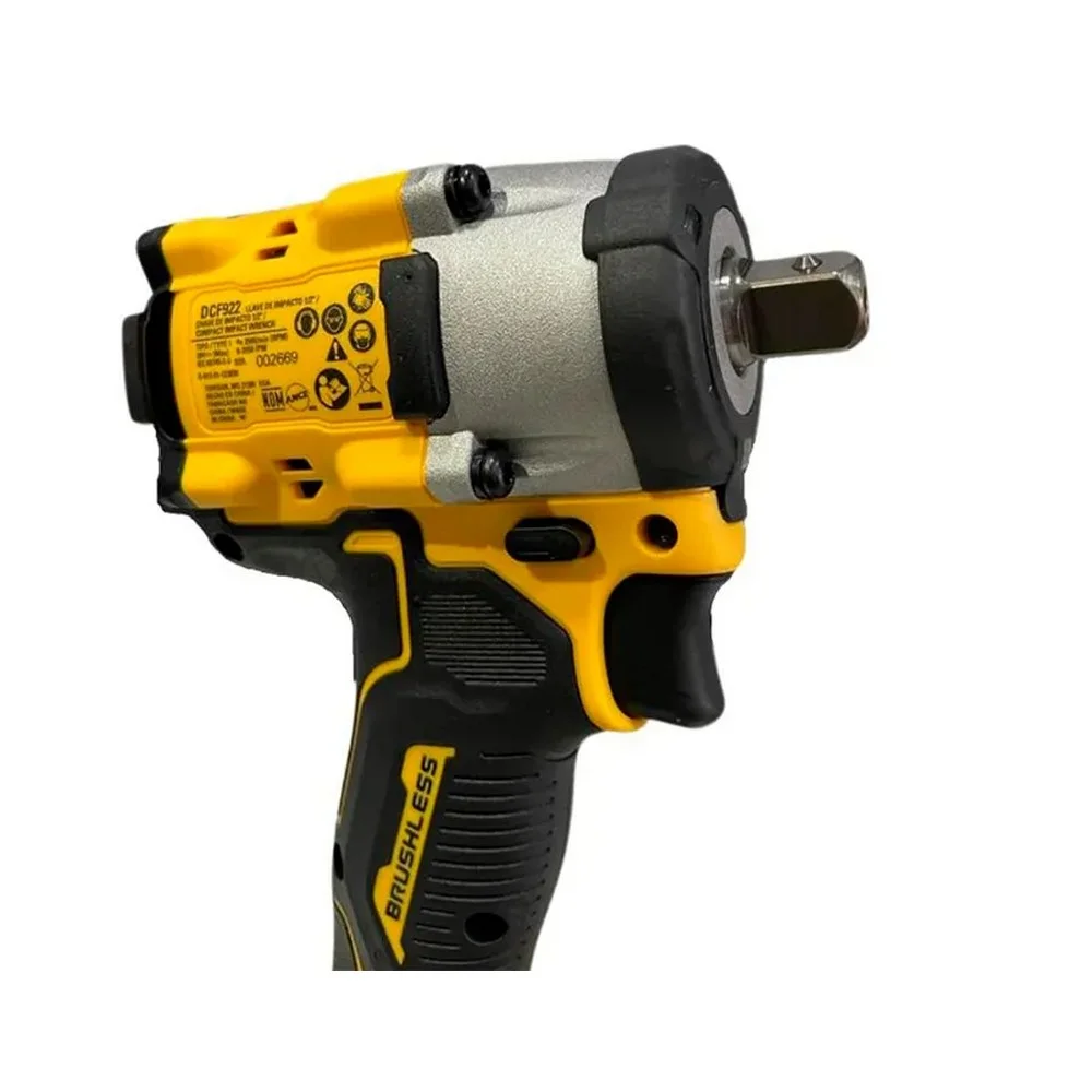 Chave de Impacto a Bateria 20V Max 406NM Brushless Bolsa Carregador e 2 Baterias 2AH 1/2" Bivolt Dewalt DCF922D2-BR