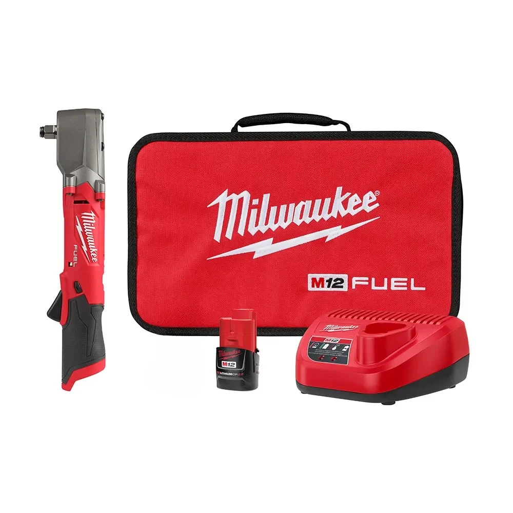 Chave de Impacto Angular a Bateria 12V 298NM Brushless Bolsa Carregador 1 Bateria 2AH 1/2" 220V Milwaukee 2565-159N