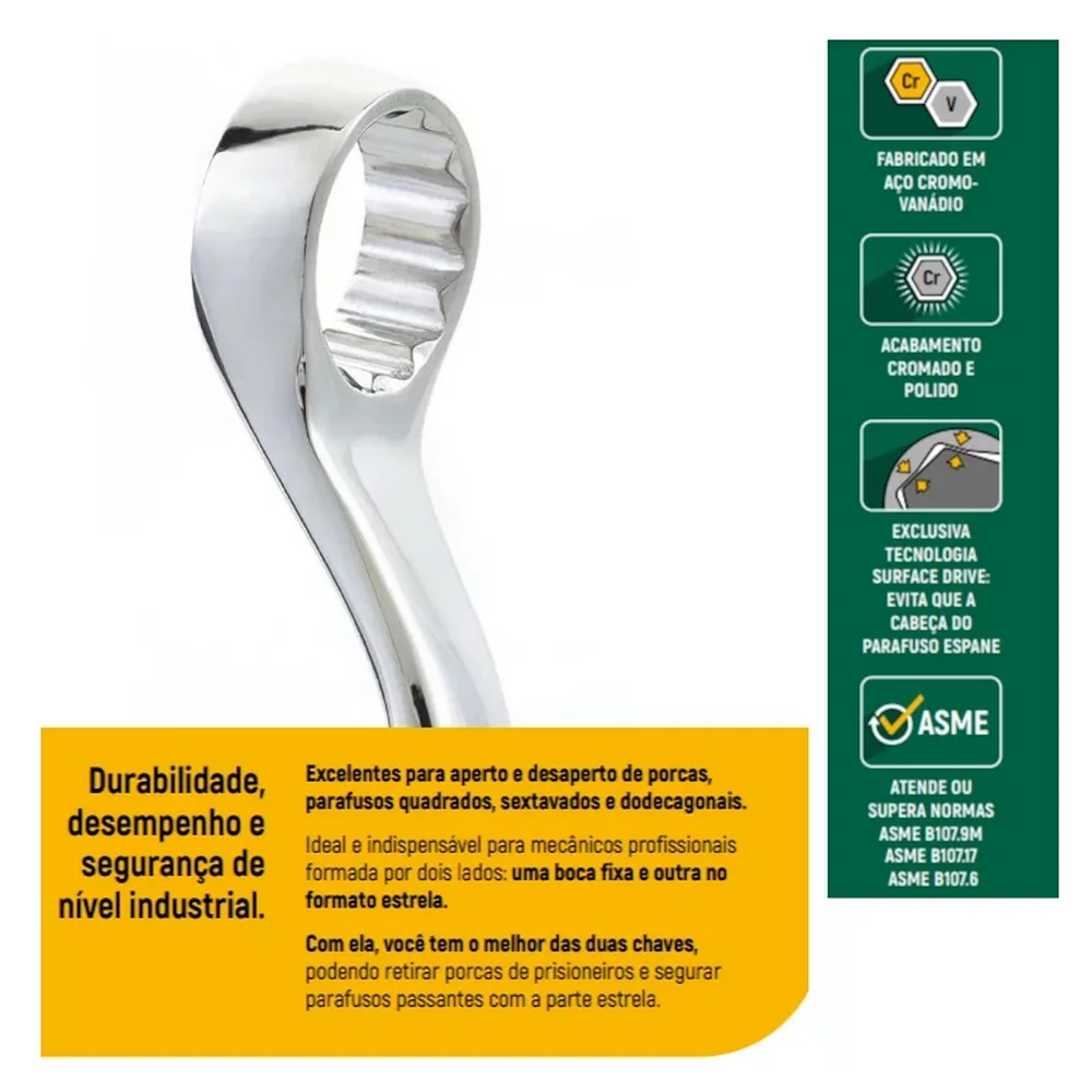 Chave Estria CRV 16X17MM Sata ST42218SC