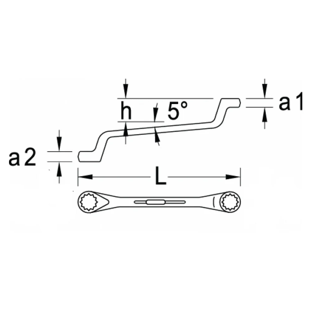 Chave Estria CRV 30X32MM Gedore 2E