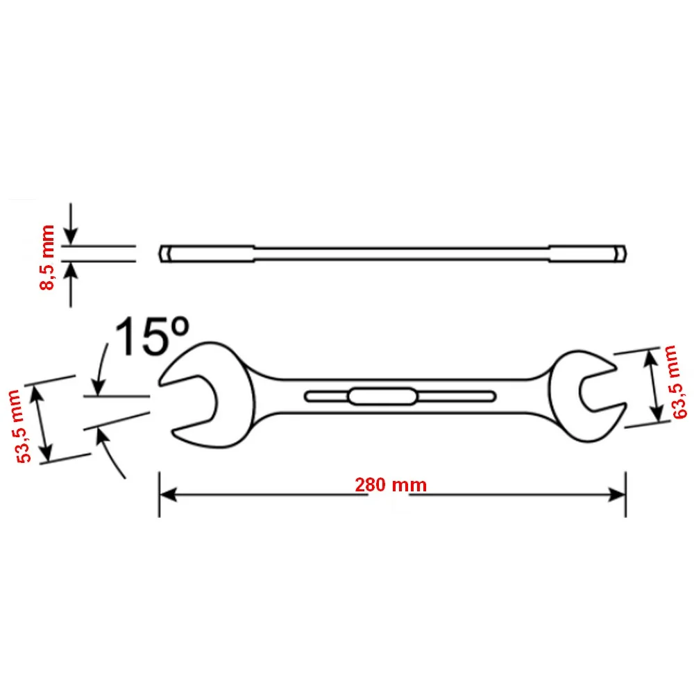 Chave Fixa CRV 24X30MM Gedore 6E