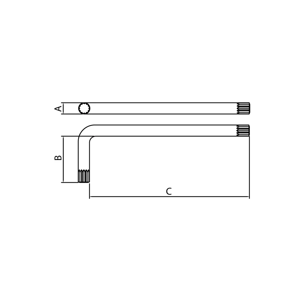 Chave Multidentada L Extra Longa CRV 8MM Tramontina Pro 44466/008