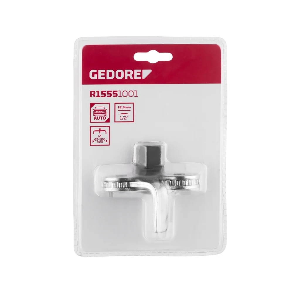 Chave para Filtro de Oleo 3 Garras Encaixe 1/2" 65-120MM Gedore Red R15551001