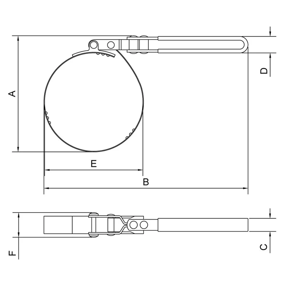 Chave para Filtro de Oleo Tipo Cinta 60-70MM Tramontina Pro 44041/000