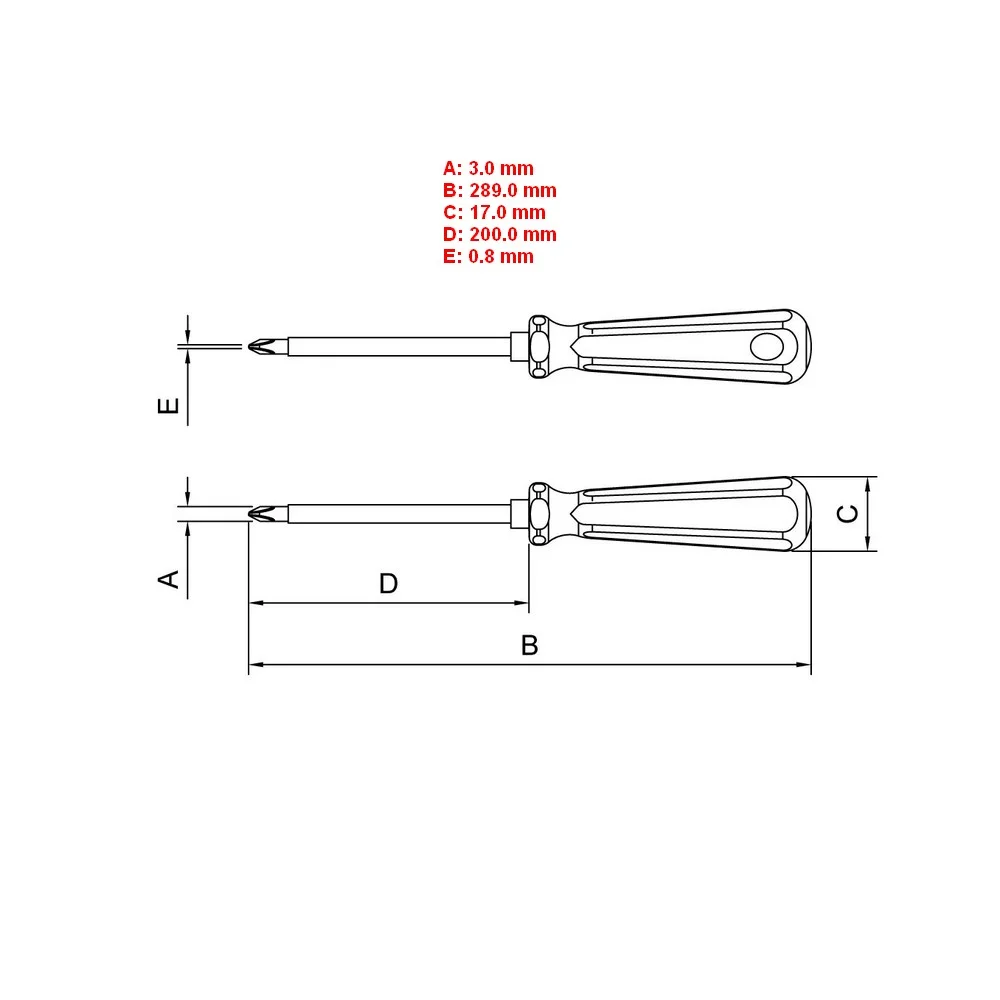 Chave Phillips Haste Isolada 1000V N0 NBR9699 NR10 CRV 1/8X8" Tramontina Pro 44116/014