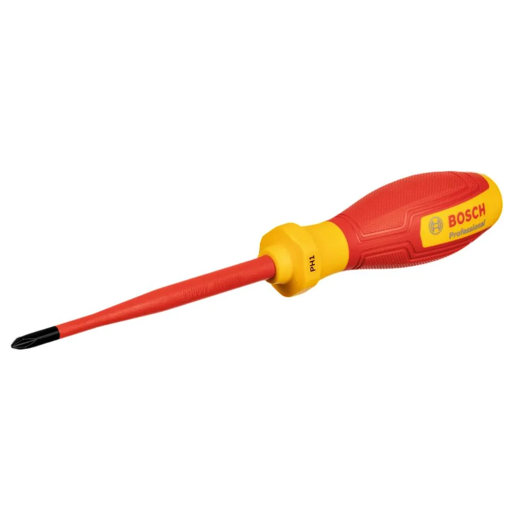 Chave Phillips Haste Isolada 1000V VDE EN/IEC60900 CRV N1X100MM Bosch 1600A02NB8