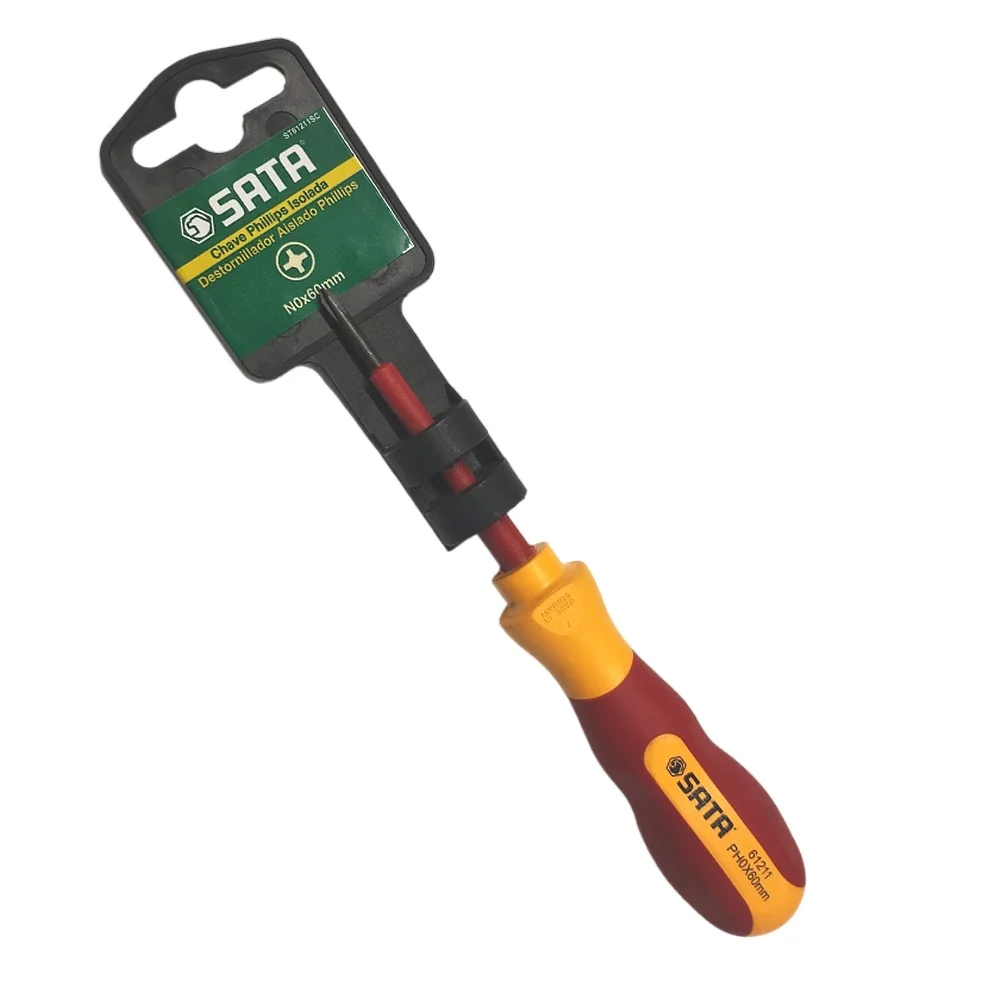 Chave Phillips Haste Isolada 1000v VDE IEC60900 CRV N0X60MM Sata ST61211SC