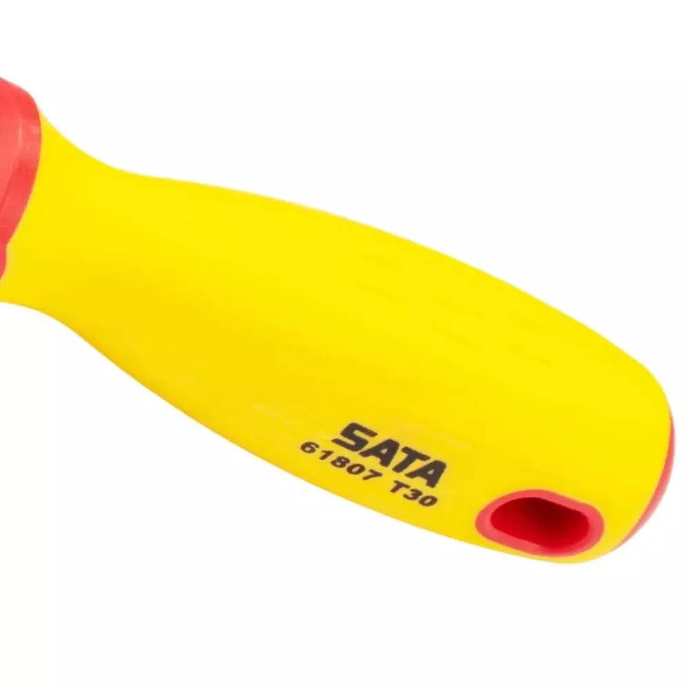 Chave Torx com Cabo Haste Isolada 1000V VDE IEC60900 CRV T10 Sata ST61802