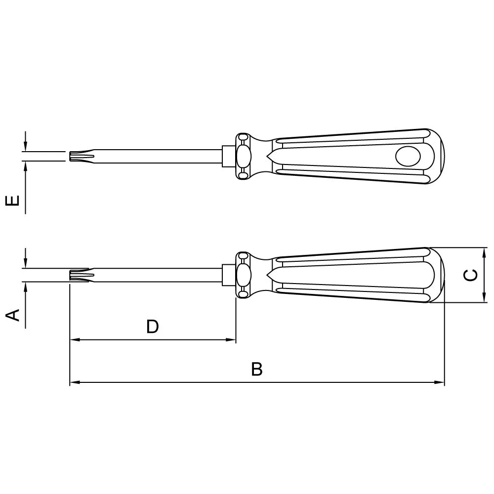 Chave Torx com Cabo Trafix-Easygrip CRV T8-2,31MM Tramontina Pro 44350/008