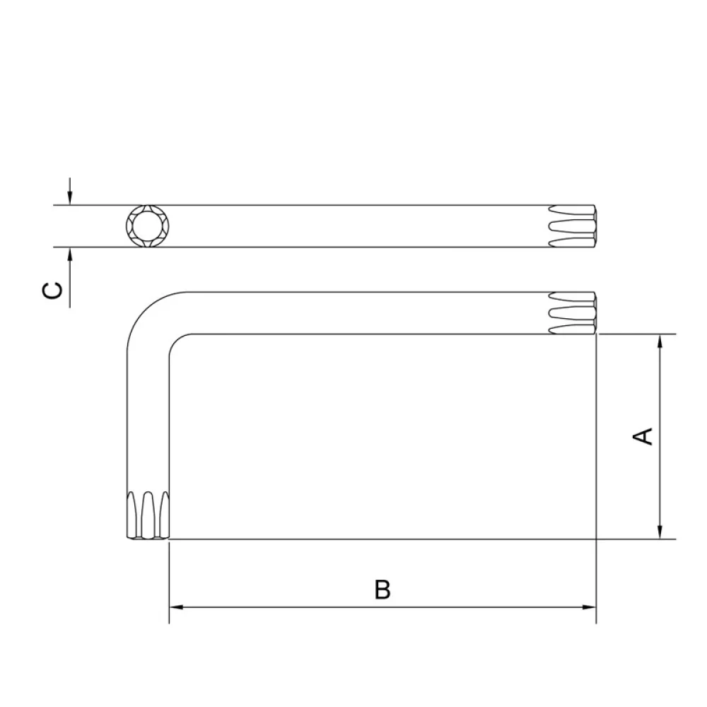 Chave Torx L CRV T20-3,86MM Tramontina Pro 44450/020