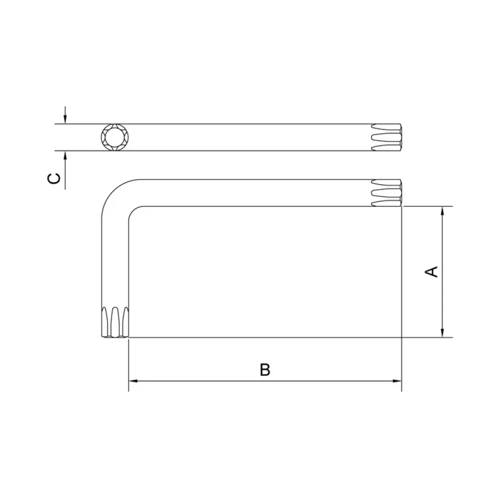 Chave Torx L Longa CRV T30 Tramontina Pro 44452/030