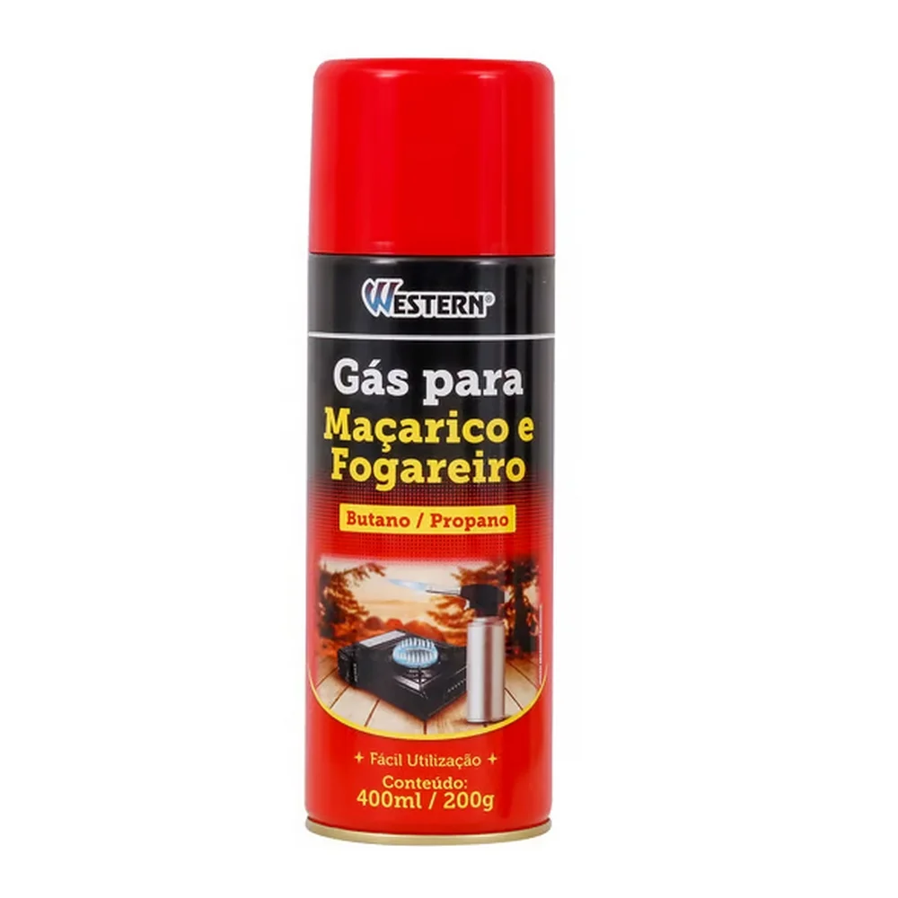 Cilindro de Gas Descartavel Para Macarico e Fogareiro 200G Western GI-4001