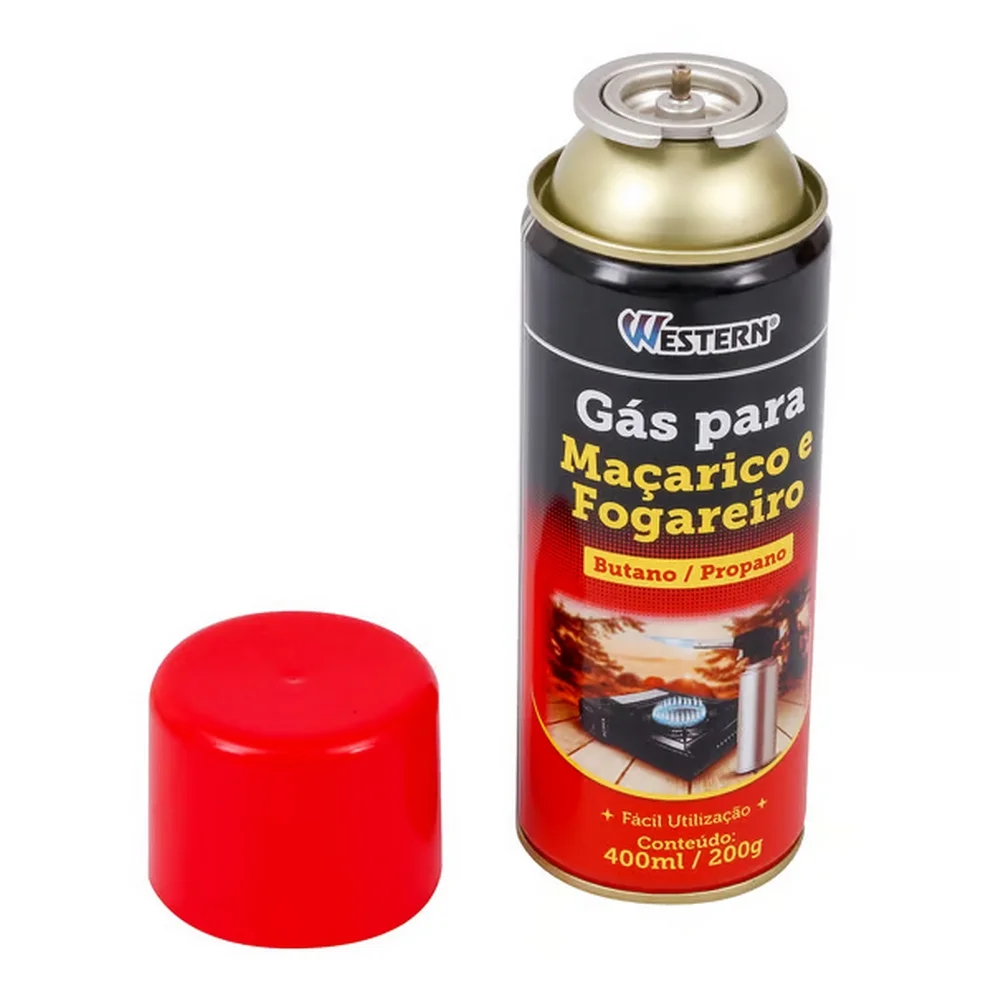 Cilindro de Gas Descartavel Para Macarico e Fogareiro 200G Western GI-4001
