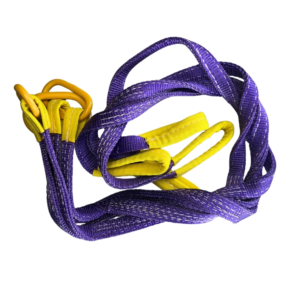 Cinta de Poliester Leg Roxa Com 4 Pernas Fator Seguranca 4:1 2,1TX1,5M Fita Cabo 30DB
