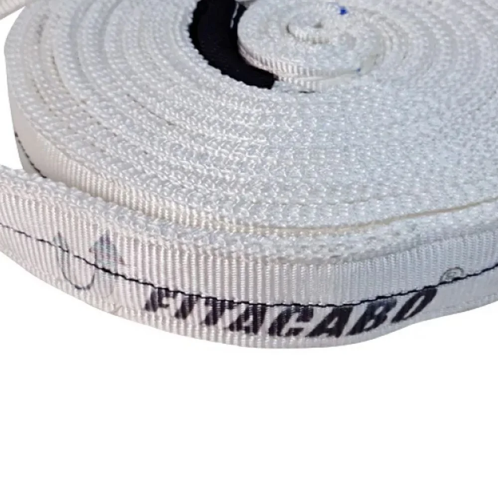 Cinta de Poliester Sling Tripla Branca Fator Seguranca 5:1 6TX6M Fita Cabo 100T