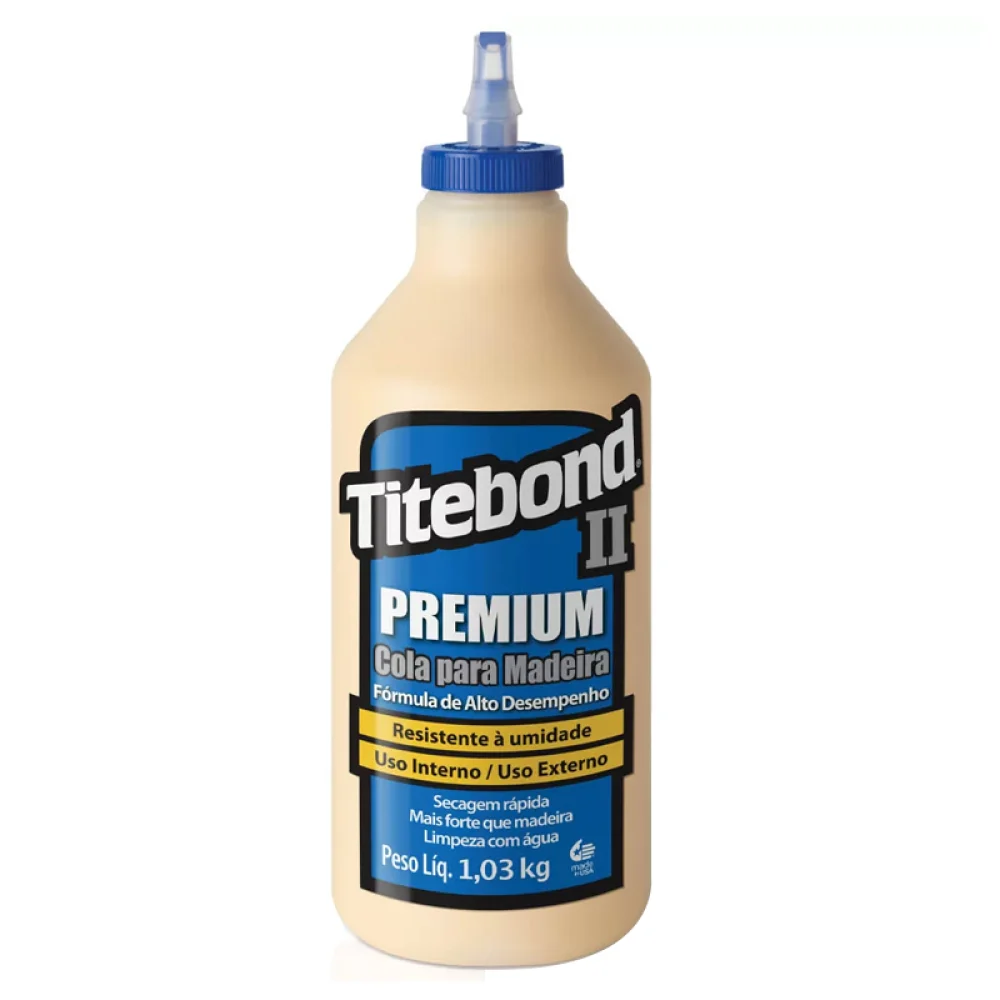 Cola para Madeira Wood Glue USO Interno e Externo 1,03KG Titebond PREMIUM