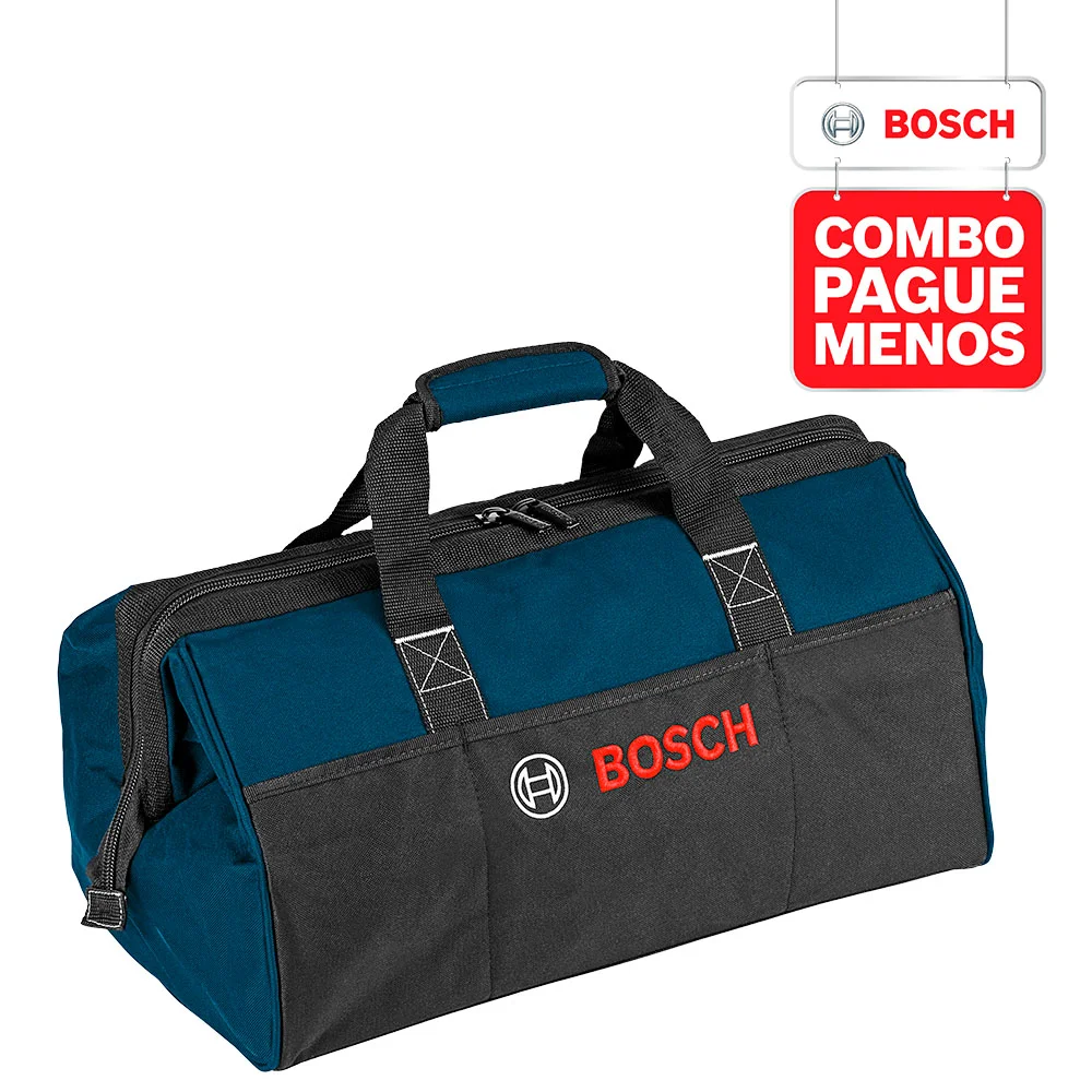 Combo Pague Menos Bosch 18V - Lixadeira a Bateria Bosch GSS 18V-10, 18V + Lixadeira a Bateria Bosch GSS 18V-10, 18V, com 2 baterias 18V 4,0Ah 1 carregador BIVOLT GAL 18V-20 e 1 bolsa de transporte
