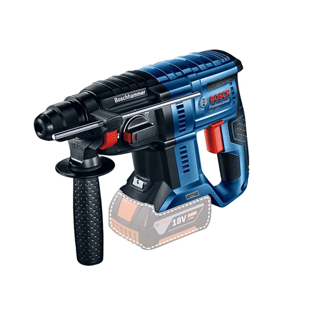 Combo Pague Menos Bosch 18V - Plaina 82mm + Martelete Perfurador Rompedor SDS-PLUS + 2 Baterias 18V 4ah e Carregador Bivolt BOSCH