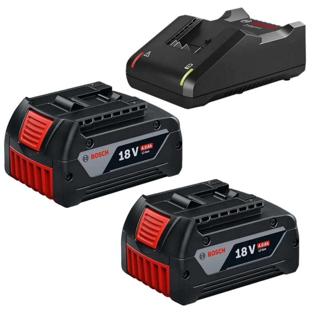 Combo Pague Menos Bosch 18V - Plaina 82mm + Martelete Perfurador Rompedor SDS-PLUS + 2 Baterias 18V 4ah e Carregador Bivolt BOSCH