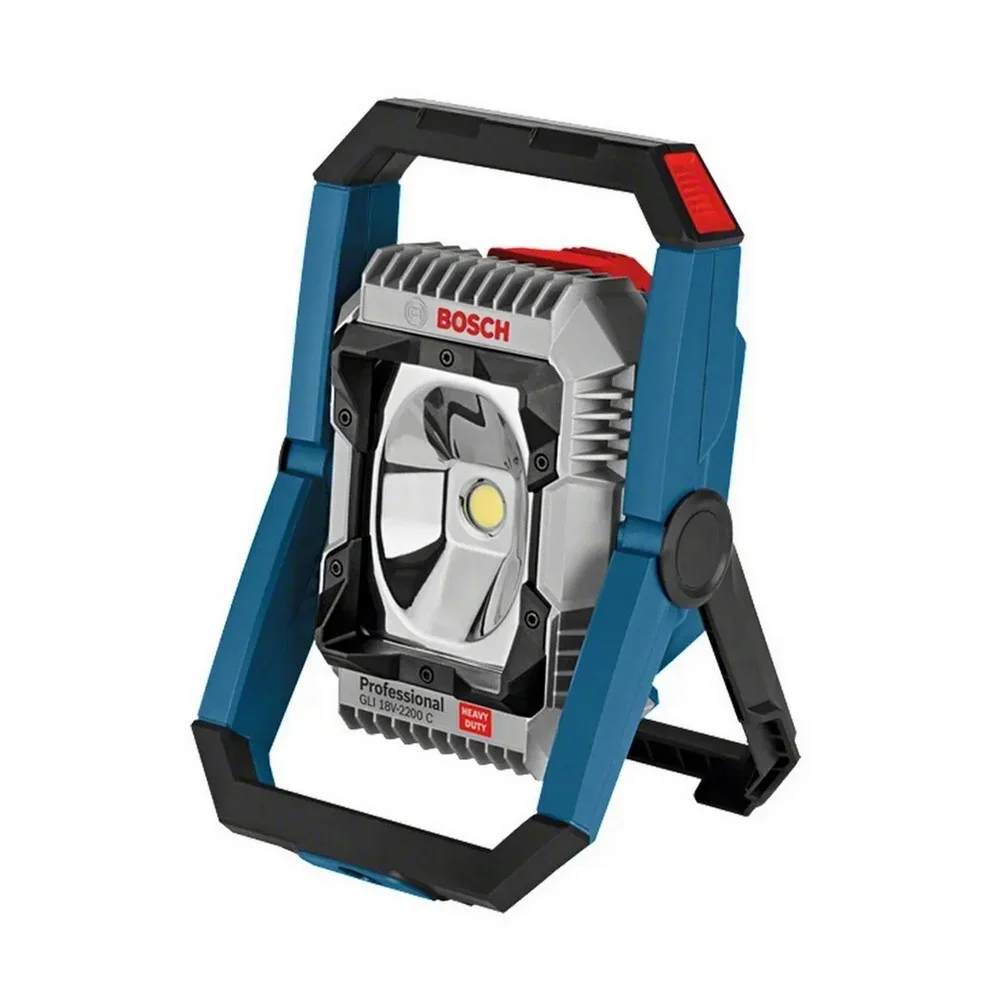 Combo Pague Menos Bosch 18V - Refletor de Led 2200 Lumens + Esmerilhadeira Angular 5" + 2 Baterias 18V 4ah e Carregador Bivolt BOSCH