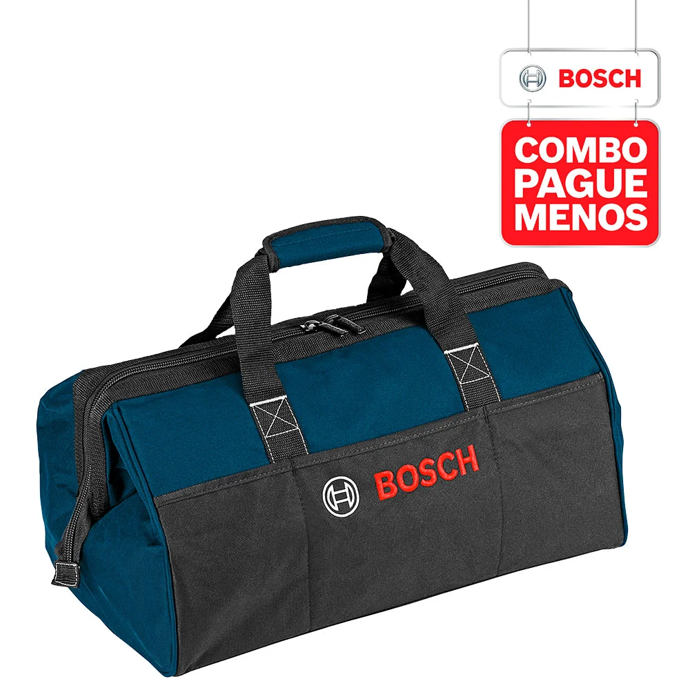 Combo Pague Menos Bosch 18V - Serra Circular a Bateria Bosch GKS 18V-57, 18V + Serra Tico-Tico a Bateria Bosch GST 18V-LI, 18V, com 2 baterias 18V 4,0Ah 1 carregador rápido 127V GAL 1880 CV e 1 bolsa de transporte