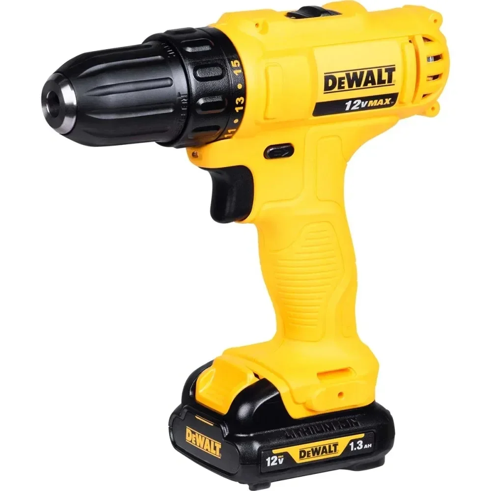 Combo Parafusadeira+furadeira Impacto 12V Carregador Maleta e 2 Baterias 1,3AH 3/8" 1/4" Bivolt Dewalt DCK201C2-BR