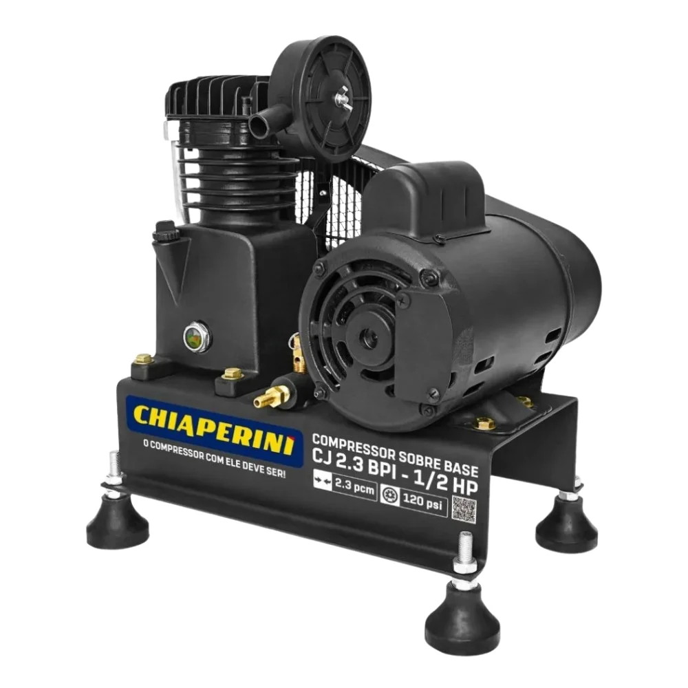 Compressor de Ar Baixa Pressao Para Poco Artesiano 1/2HP 120PSI 65L/MIN 2,3PCM Bivolt Chiaperini CJ 2.3BPI