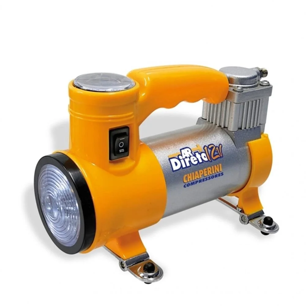 Compressor de Ar Direto 27L/MIN 150 PSI com Lanterna e Bolsa 12V Chiaperini 14080