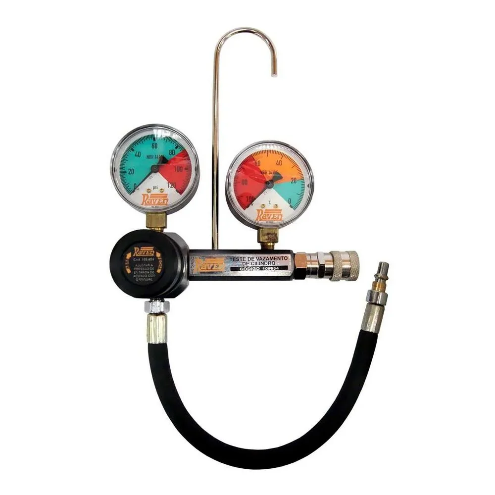 Conjunto para Teste de Vedacao Cilindro Motor Gasolina e Alcool Raven 109654