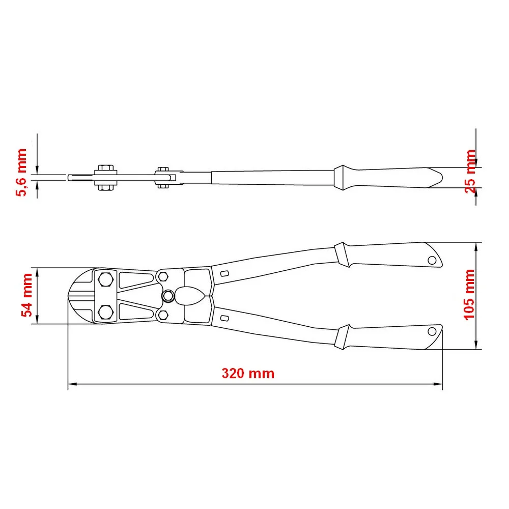 Corta Vergalhao Capacidade de Corte Macio 4,5MM Duro 3MM 12" Tramontina Pro 44034/012