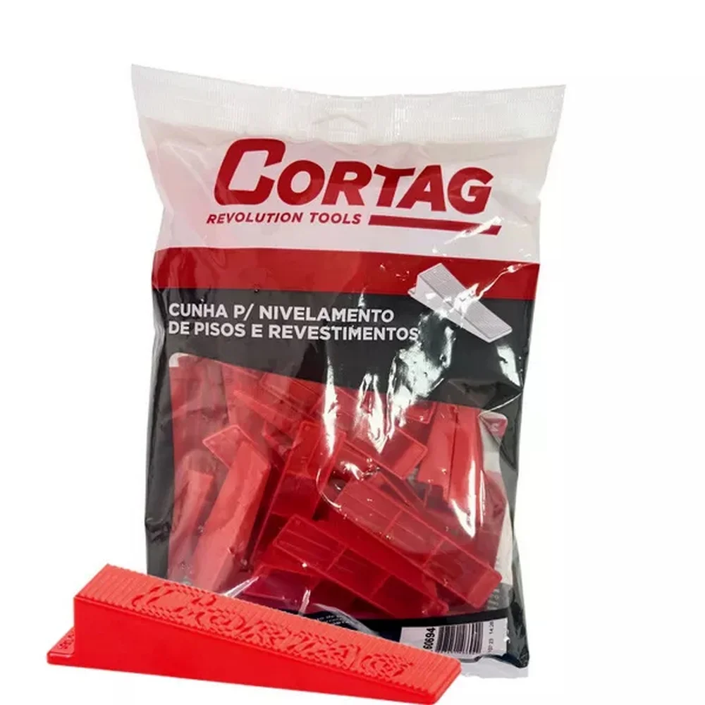 Cunha para Nivelamento Piso e Revestimento 50pc Vermelha Cortag 60694