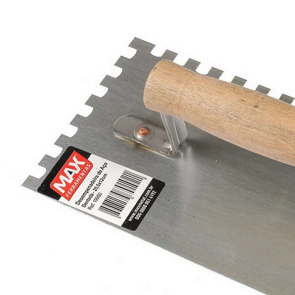 Desempenadeira de Aco Dentada Cabo de Madeira 255X120MM Max 19950