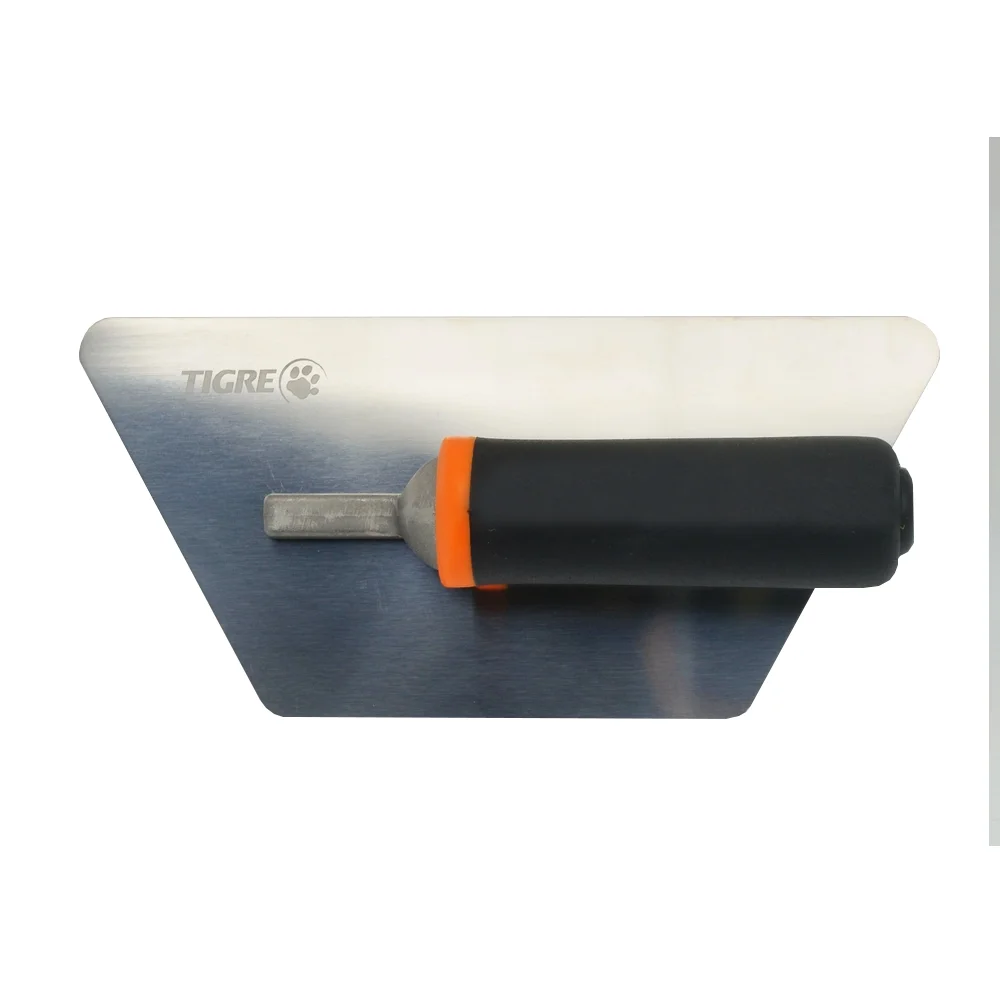Desempenadeira de Aco Inox Chanfrada Pro Para Efeitos Decorativos Tigre 2133-0