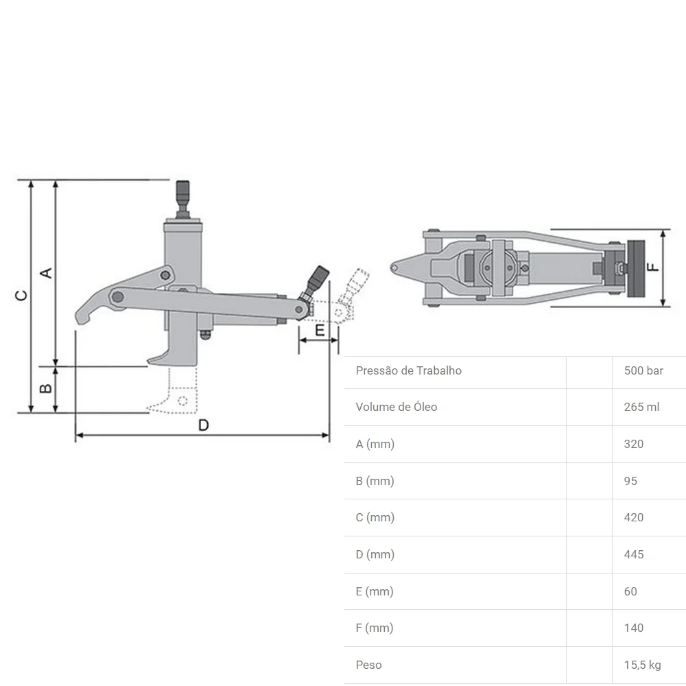 Destalonador Hidraulico de Pneus 5T Bovenau DP5000
