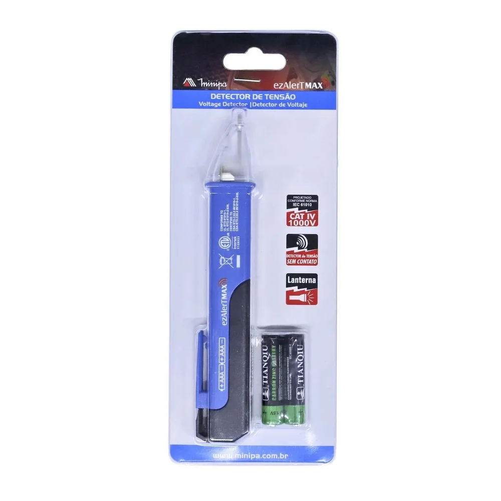 Detector de Tensao CAT.IV 1000V 50V A 1000V Minipa EZ ALERT MAX