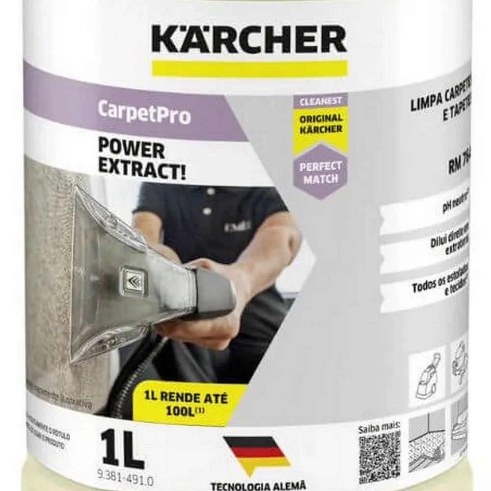 Detergente Limpador de Carpetes e Estofados 1L Karcher RM764