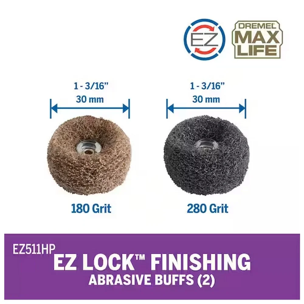 Disco Abrasivo para Polimento 2 Pecas Maxlife para Micro Retifica 3/8" Dremel EZ511HP