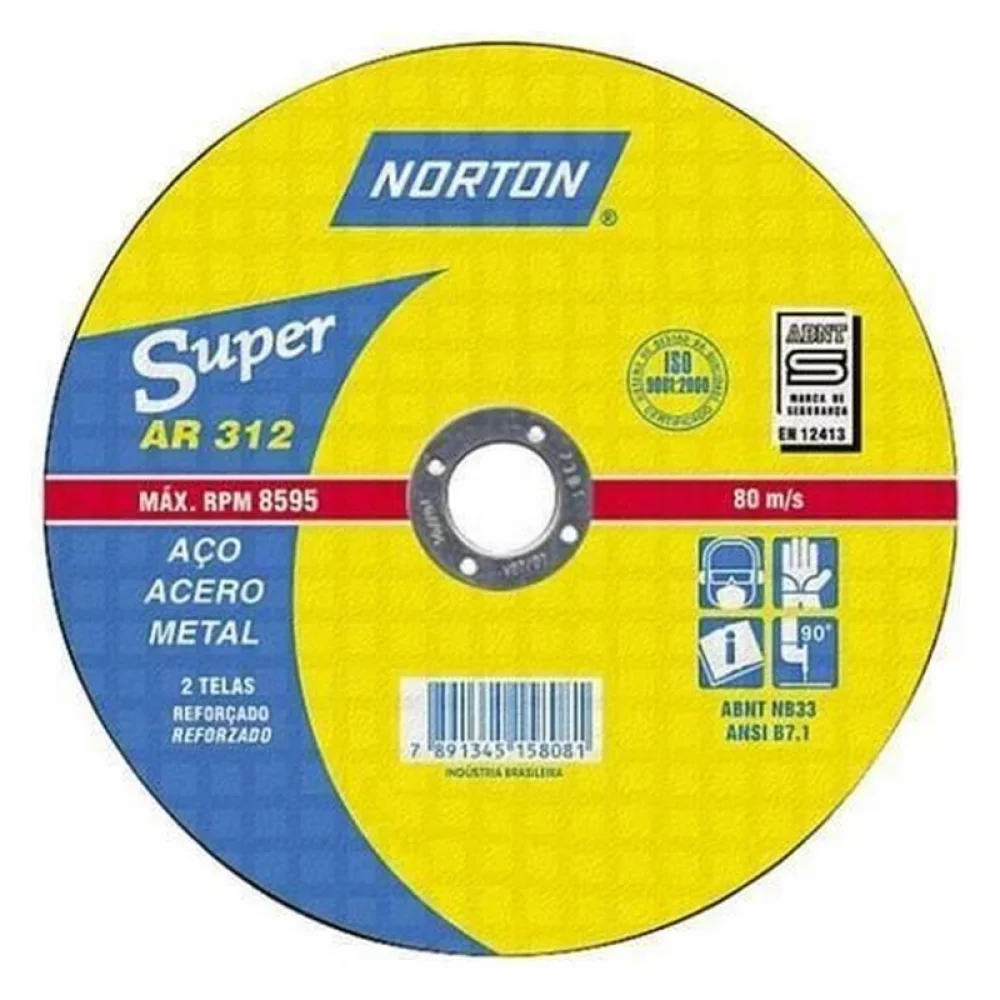 Disco de Corte Super para Metal 10X1/8X5/8" Norton AR312