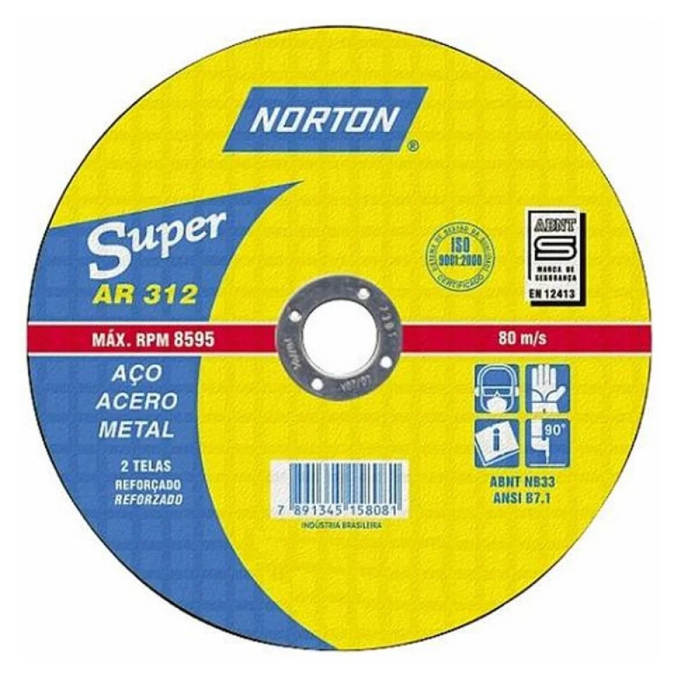 Disco de Corte Super para Metal 12X1/8X5/8" Norton AR312