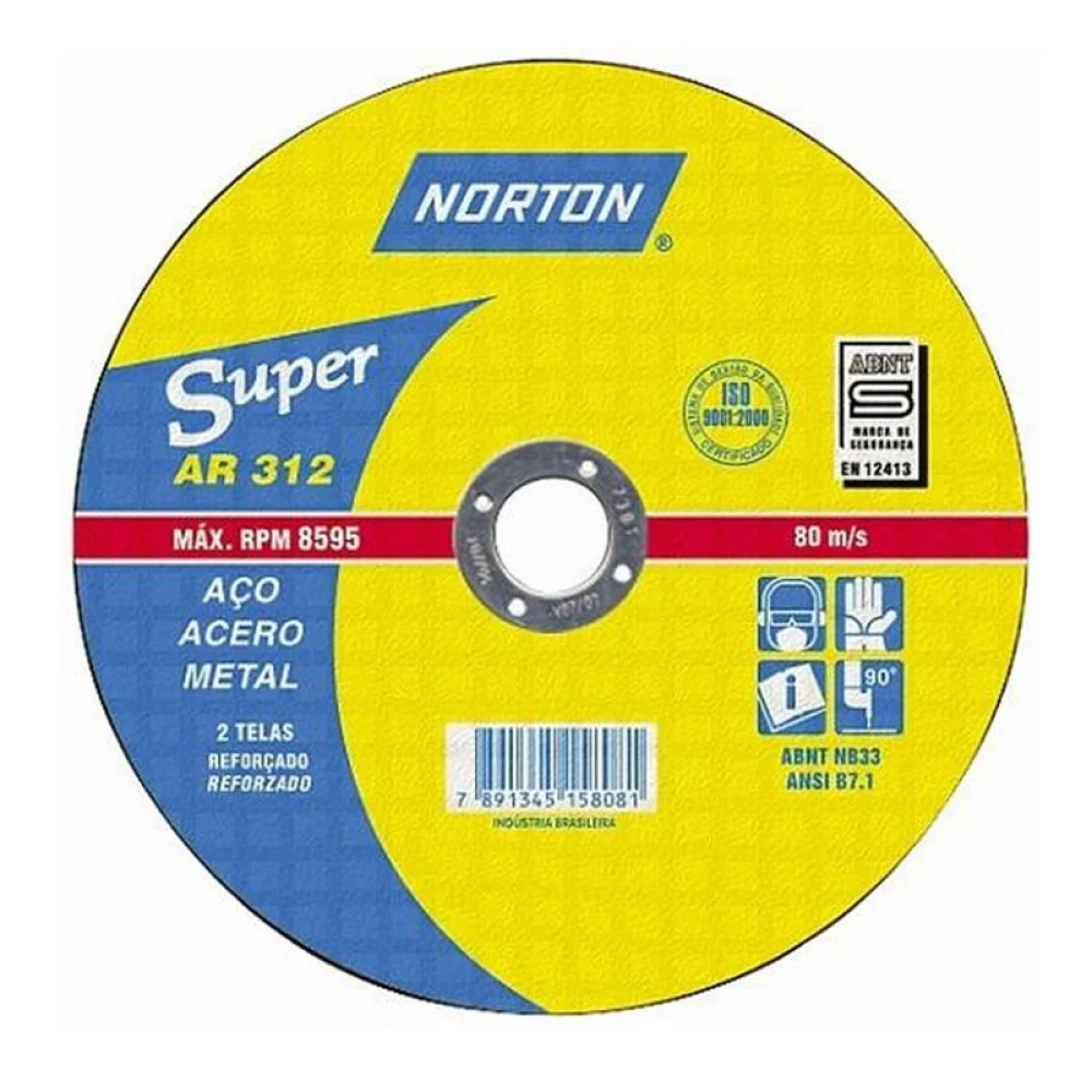 Disco de Corte Super para Metal 14X1/8X1" Norton AR312