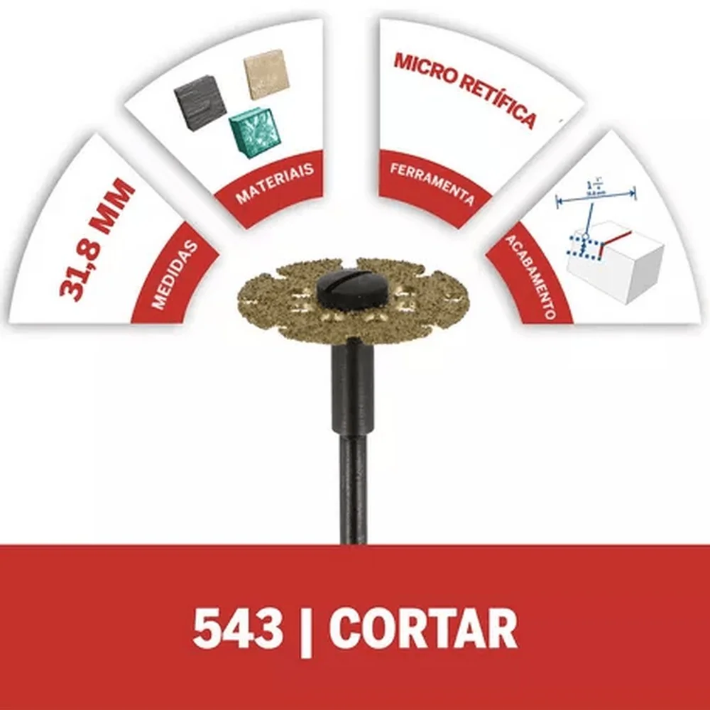 Disco de Corte Carbureto de Tungstenio Para Madeira USO Em Micro Retifica 1.1/4" Dremel 543