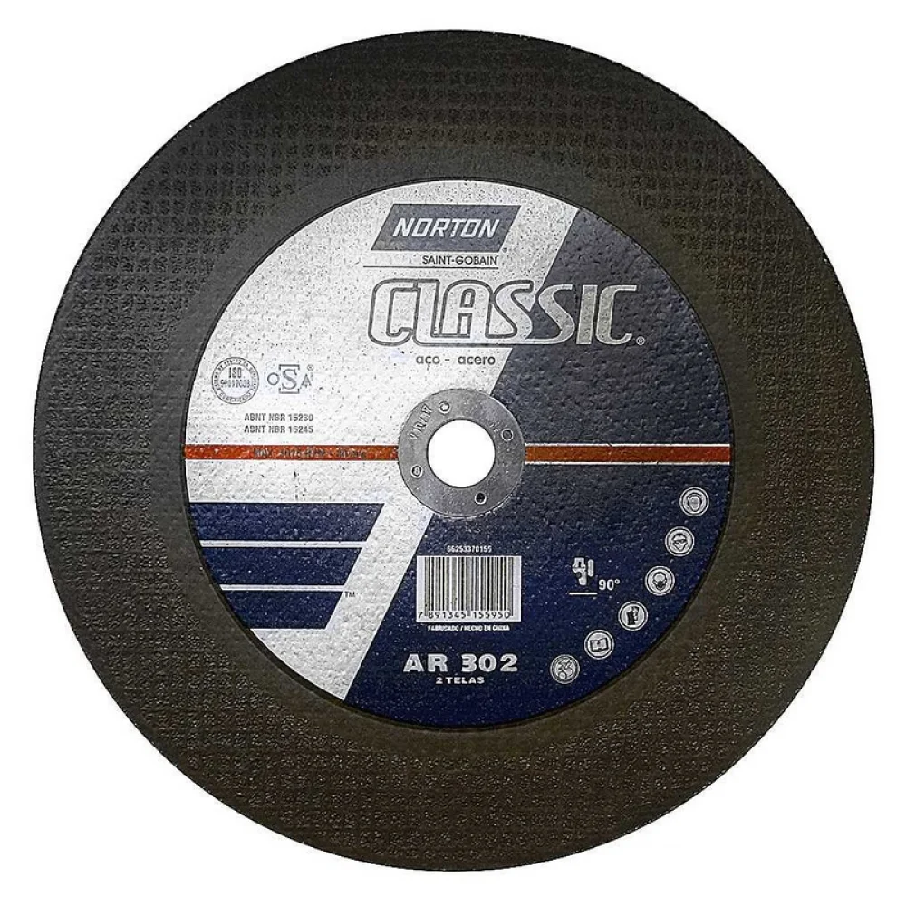 Disco de Corte Classic para Metal 10X1/8X1" Norton AR302